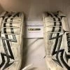 Used Vaughn Velocity 7200 Size 30"+1 White Ice Hockey Goalie Leg Pads