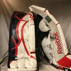 Used Reebok 9000 Size 33"+1 Red White Blue Ice Hockey Goalie Leg Pads