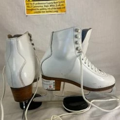 Used Celebrity White Size 4 Figure Skates MK Sheffield Fiesta Steel