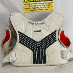 Used Brine White Size Jr S Lacrosse Shoulder Pads Lacrosse New And Used