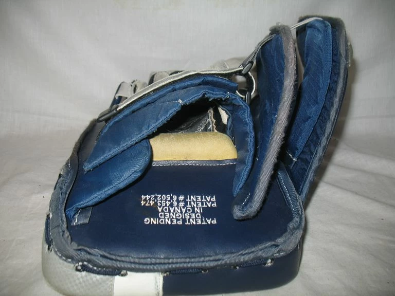 Used TPS Exceed Size Jr Reg (Rt Hand) Navy-Silver Ice Hockey Goalie Blocker 6 Used TPS Exceed Size Jr Reg (Rt Hand) Navy-Silver Ice Hockey Goalie Blocker