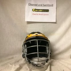 Used Cascade Pro Size S Black-Yellow Lacrosse Helmet