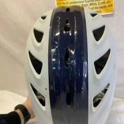 Lacrosse New And Used Used Warrior EVO Size S/M White/Navy Lacrosse Mens Helmet