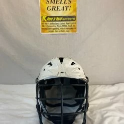 Lacrosse New And Used Used Cascade Size OSFM White Lacrosse Mens Helmet