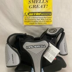 New Maverik Charger Black/Grey Size Youth Small Lacrosse Shoulder Pads Lacrosse New And Used