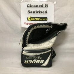 Used Bauer Reactor 6000 Full Right Sz Sr Black White Ice Hockey Goalie Catcher