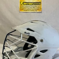 Lacrosse New And Used Used Warrior EVO Size S/M White/Navy Lacrosse Mens Helmet