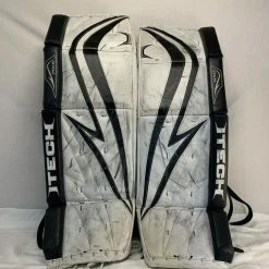 Used Itech GP RX5 Size 30" White/Black Ice Hockey Goalie Leg Pads