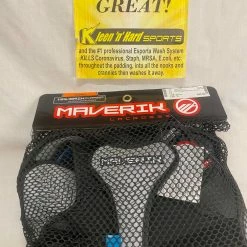 New Maverik Charger Black/Grey Size Youth Small Lacrosse Shoulder Pads Lacrosse New And Used