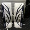 Used Bauer ONE90 Size 31" + 1" Ice Hockey White-Navy Goalie Leg Pads